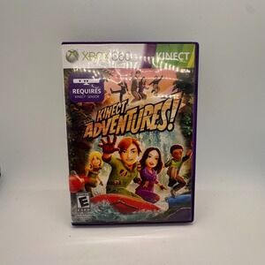 Xbox 360 Kinect Adventures Video Game Disc and Case Fitness and Health Sports